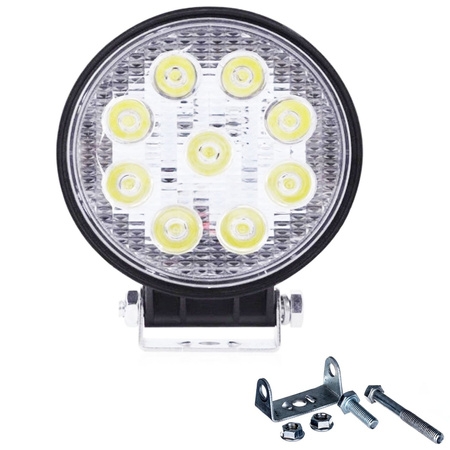  NAŚWIETLACZ LAMPA ROBOCZA 9 LED SZPERACZ 27W 