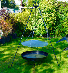 GRILL OGRODOWY  70cm - TRÓJNÓG Z PALENISKIEM
