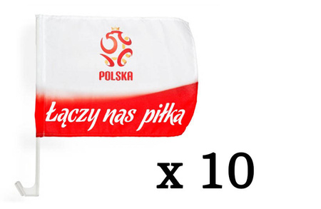 CHORĄGIEWKI flagi samochodowe 10 sztuk POLSKA