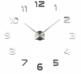 ZEGAR 3D ŚCIENNY NOWOCZESNY NAKLEJANY