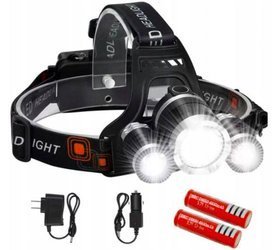 LATARKA CZOŁOWA 3 x LED T6 CREE CZOŁÓWKA MOCNA