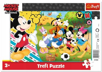 Puzzle Ramkowe Mickey na wsi 15 el. TREFL