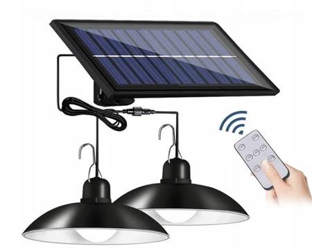  LAMPA SOLARNA LED  WISZĄCA OGRODOWA Z PILOTEM