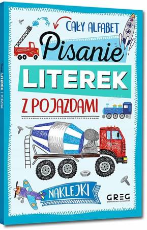 Pisanie literek z pojazdami + naklejki