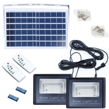 SOLARNY ZESTAW DO ALTANY 2 x 50w HALOGEN LED PANEL